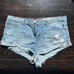 Pistola Demin Low Waisted Shorty Shorts